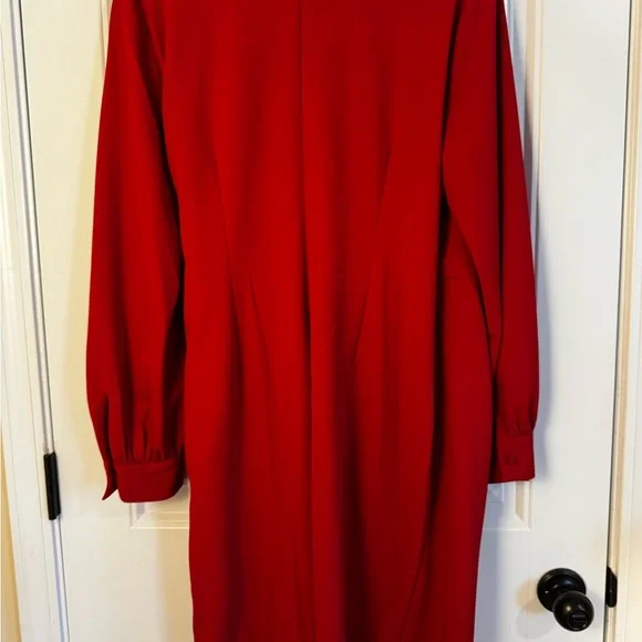 DKNY Red V-Neck Dress NWT - Picture 8 of 9